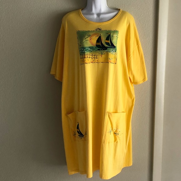 NWT 100% cotton Oversize T-Shirt Coverup - Picture 10 of 10